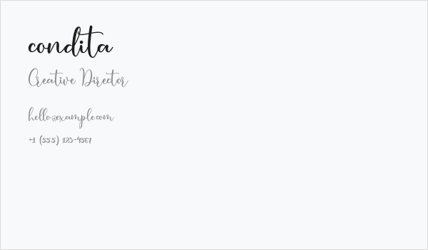 condita Business Card