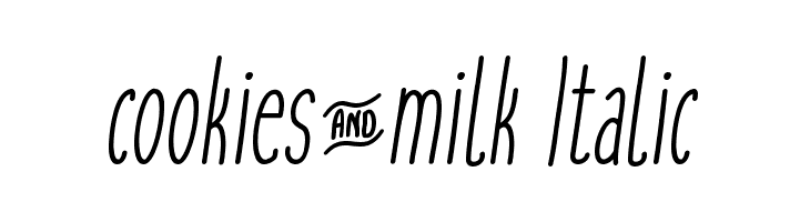 cookies&milk Italic  font caratteri gratis