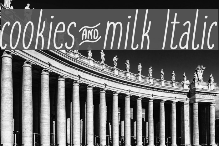 cookies&milk Italic Font examples