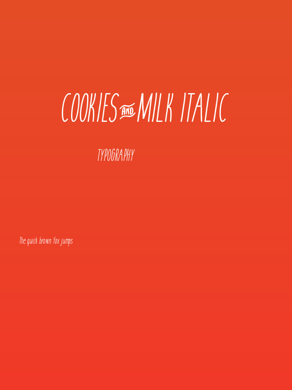 cookies&milk Italic Poster