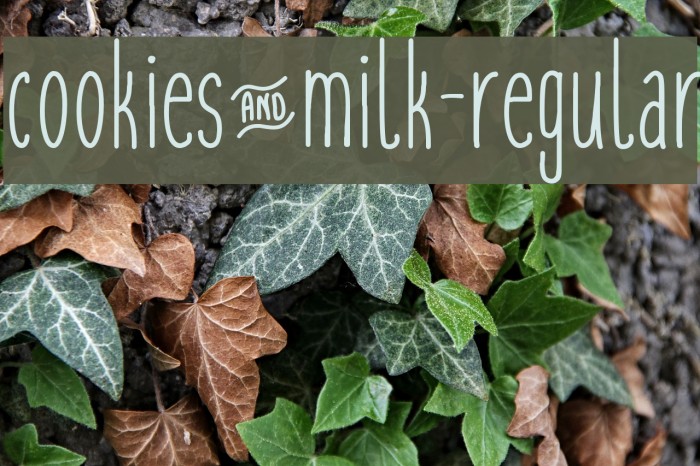 cookies&milk-regular Font examples