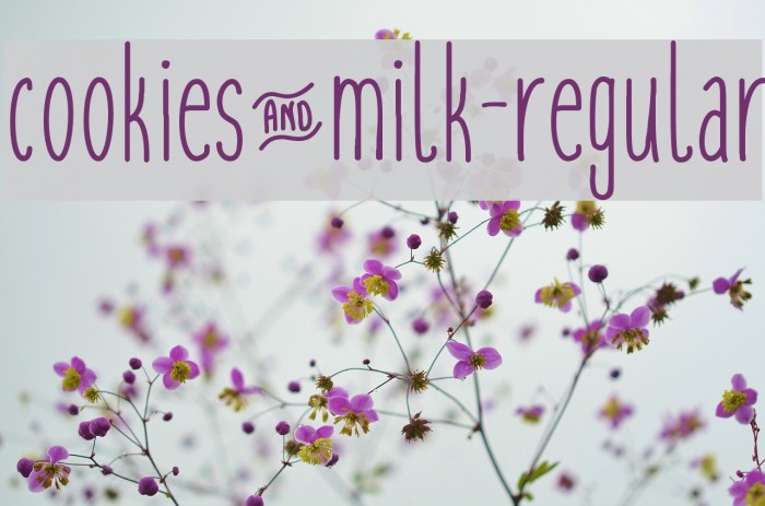 cookies&milk-regular Font examples