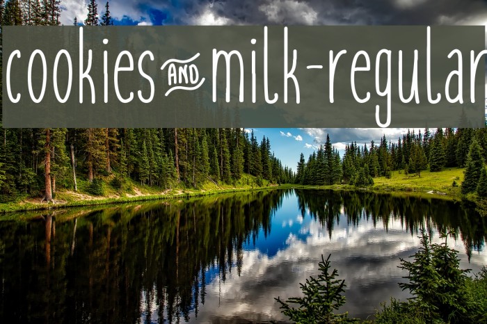 cookies&milk-regular Font examples