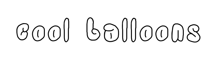 cool balloons  font caratteri gratis