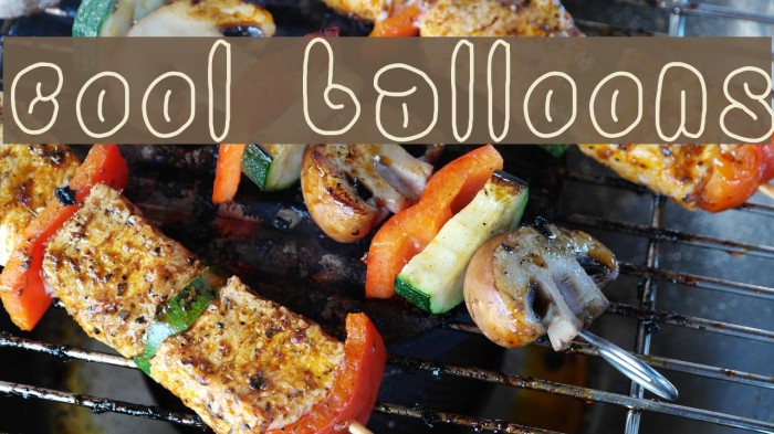 cool balloons Font examples