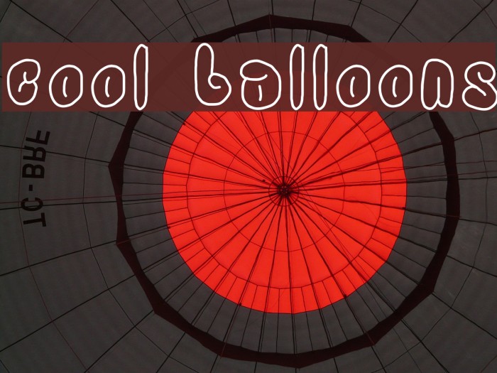 cool balloons Font examples