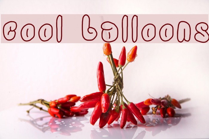 cool balloons Font examples