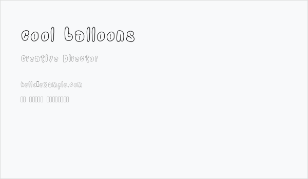 cool balloons Business Card