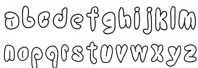 cool balloons خط أحرف صغيرة