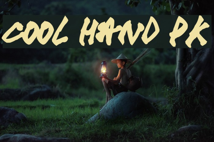 cool hand pk Font examples