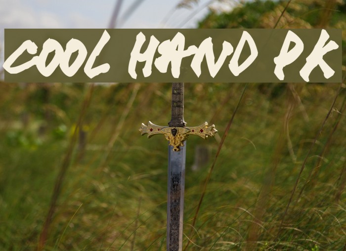 cool hand pk Font examples