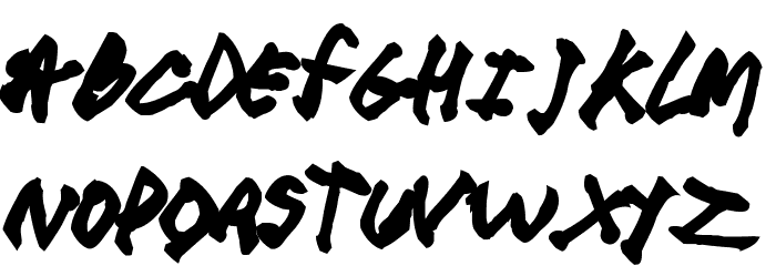 cool hand pk Font LOWERCASE