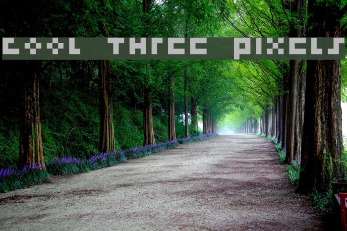 cool three pixels Font examples