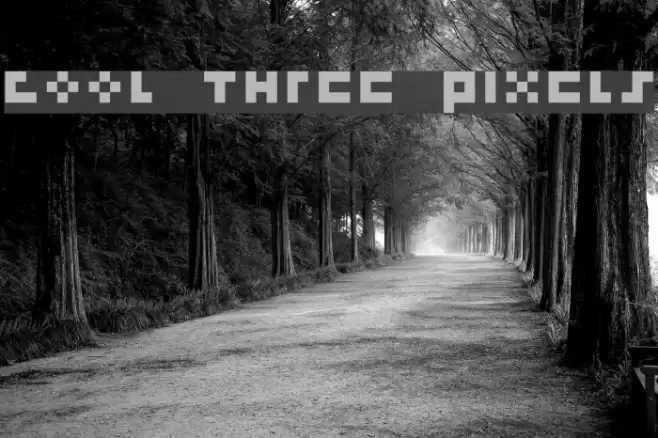 cool three pixels Fonte examples