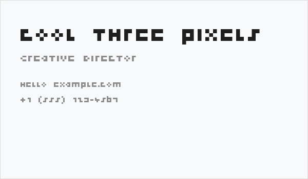 cool three pixels Business Card