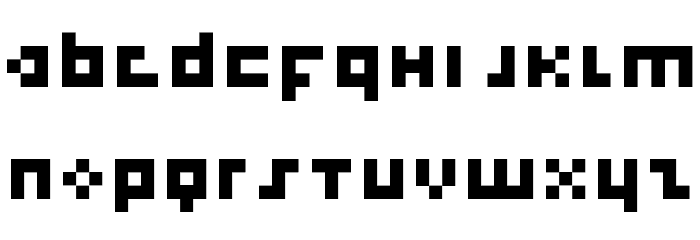 cool three pixels Font LOWERCASE
