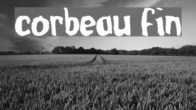 corbeau fin Font examples