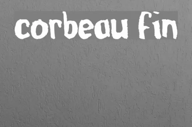corbeau fin Font examples