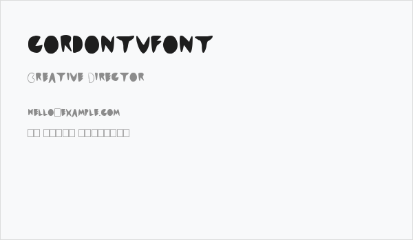 cordontvfont Business Card