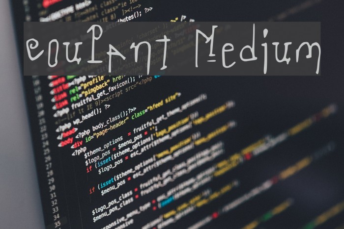 coulant Medium Font examples
