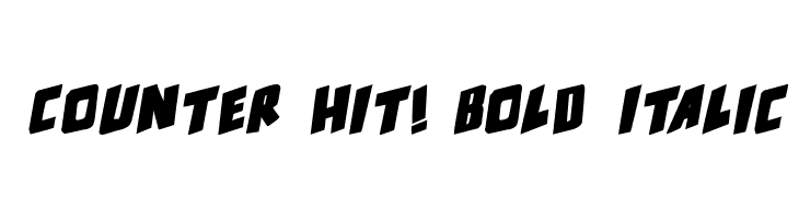 counter hit! Bold Italic  font caratteri gratis