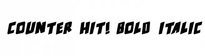 counter hit! Bold Italic  Free Fonts Download