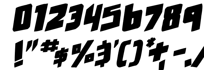 counter hit! Bold Italic Font OTHER CHARS