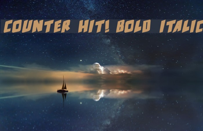 counter hit! Bold Italic Font examples