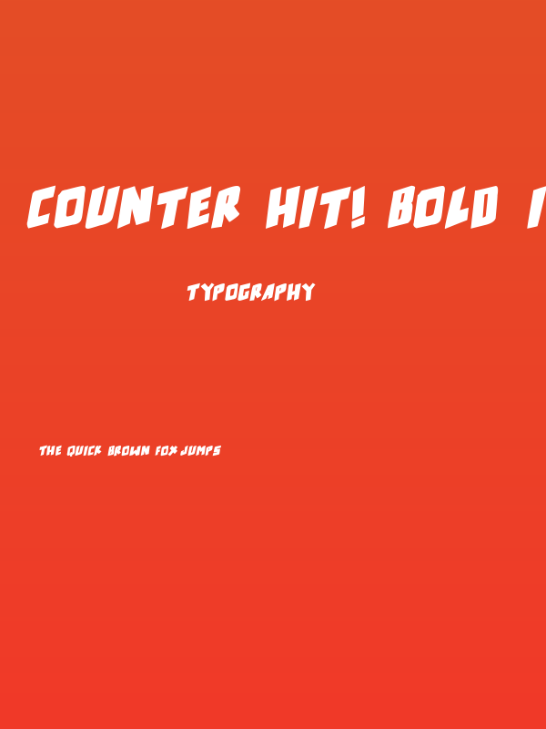 counter hit! Bold Italic Poster