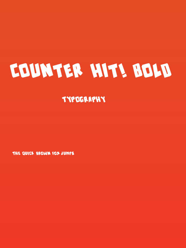 counter hit! Bold Poster