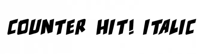 counter hit! Italic  Free Fonts Download