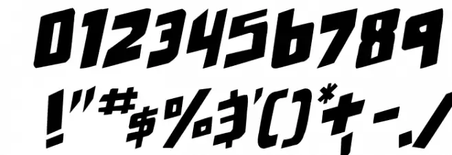 counter hit! Italic Font OTHER CHARS