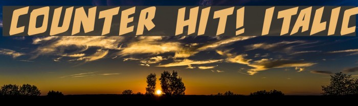 counter hit! Italic Example 2