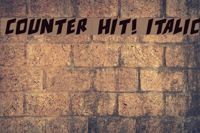 counter hit! Italic Example 3