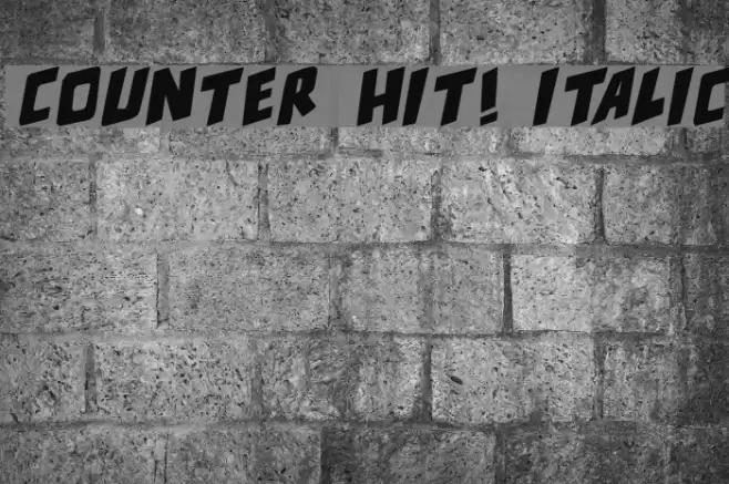 counter hit! Italic Font examples