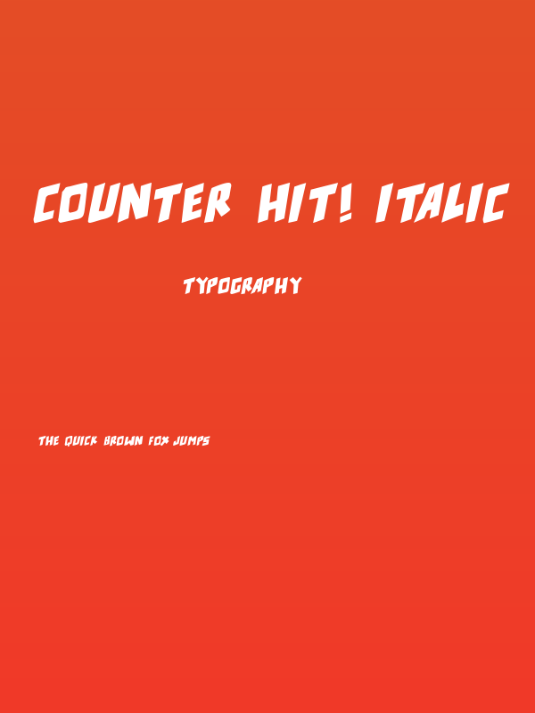 counter hit! Italic Poster