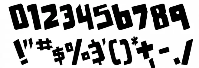 counter hit! Font OTHER CHARS