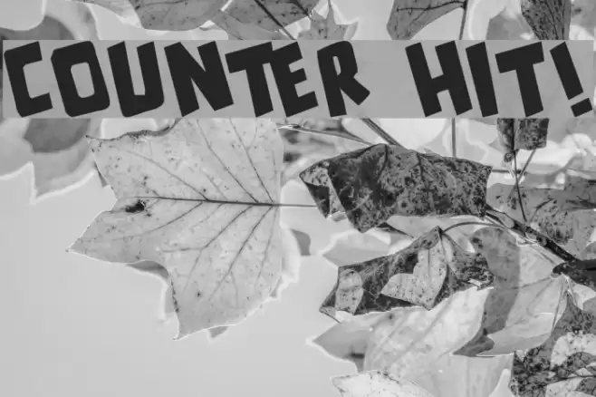 counter hit! Font examples