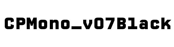 CPMono_v07Black Font
