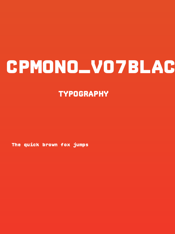 CPMono_v07Black Poster