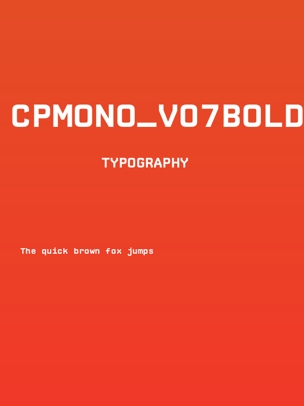 CPMono_v07Bold Poster
