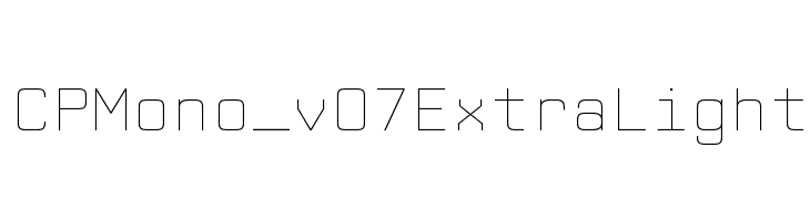 CPMono_v07ExtraLight Font