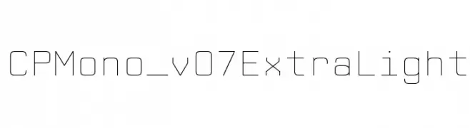 CPMono_v07ExtraLight  Скачать бесплатные шрифты