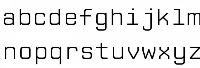 CPMono_v07Light Font LOWERCASE