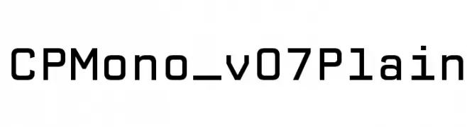 CPMono_v07Plain  les polices de caractères gratuit tlcharger