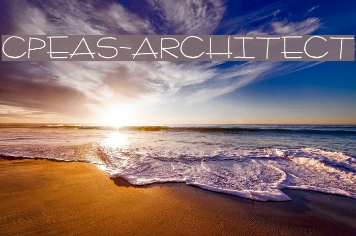 CPeas-Architect Font examples