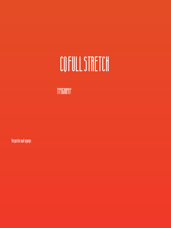 CQ Full Stretch Poster