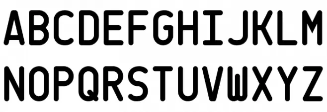 CQ Mono Шрифта ВЕРХНИЙ