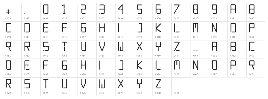 CR S7VEN Character Map