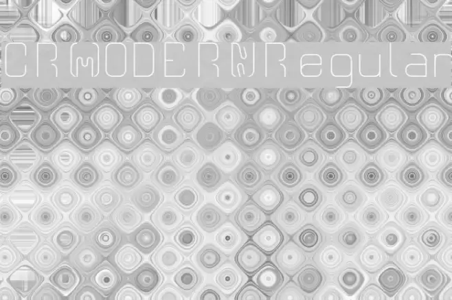 CR21MODERNRegular Font examples
